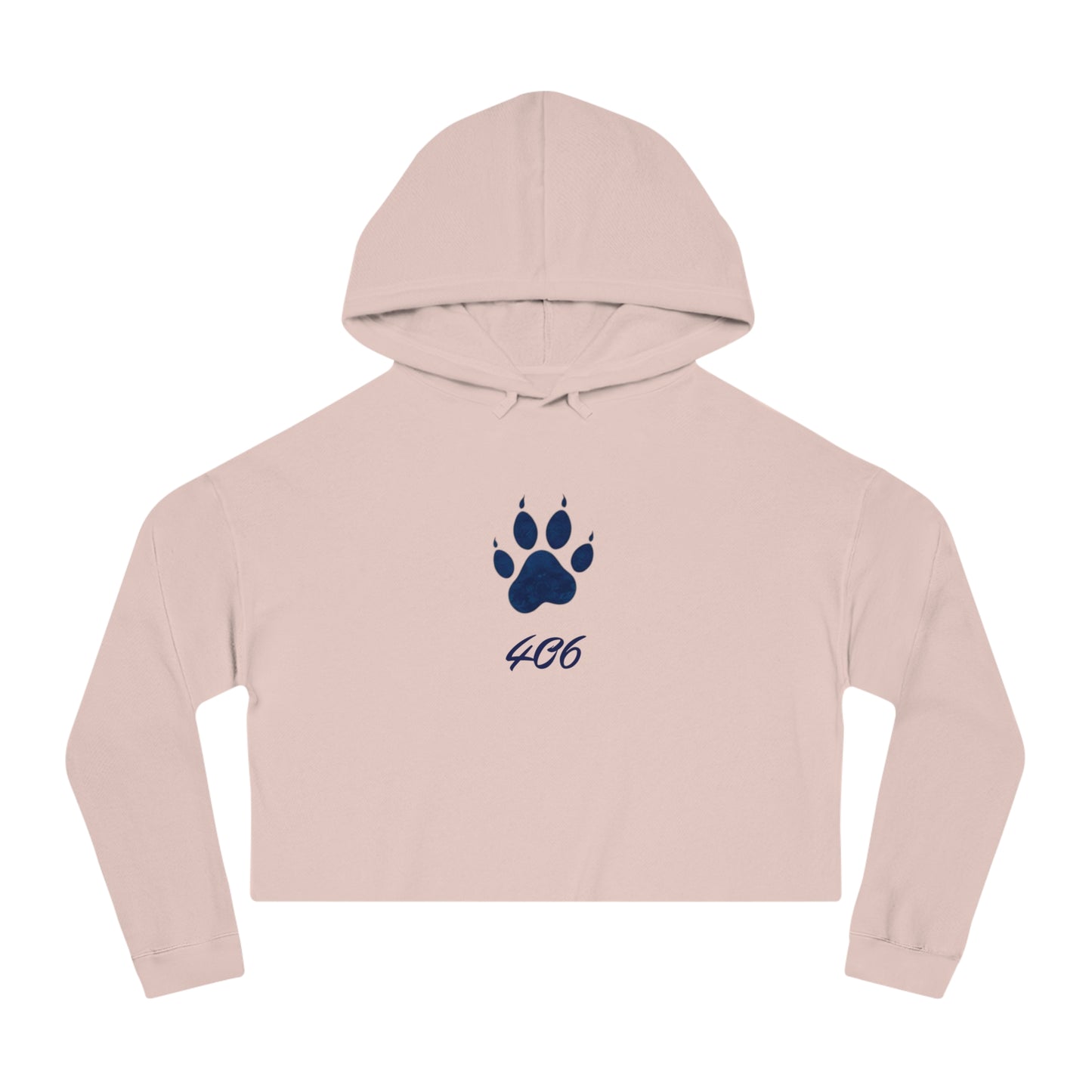 Bobcat Paw Print Cropped Hoodie, Tailgate Sweatshirt, College Football Game Day Top, Women's Hooded Sweater, Bobcat Lover Gift, Animal Print