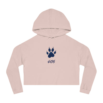 Bobcat Paw Print Cropped Hoodie, Tailgate Sweatshirt, College Football Game Day Top, Women's Hooded Sweater, Bobcat Lover Gift, Animal Print