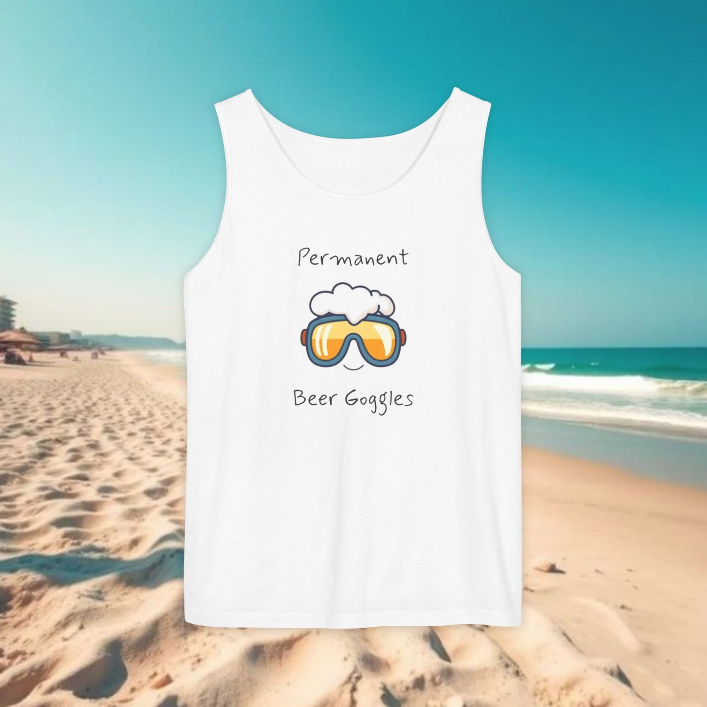 Beer Goggles Tank Top, Unisex Tank, Summer Apparel, Beachwear, Funny Gift, Pool Party Top