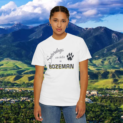 Bozeman Saturday T-shirt, Unisex Casual Tee, Weekend Vibes Shirt, Bozeman Gift, Summer Outing Apparel