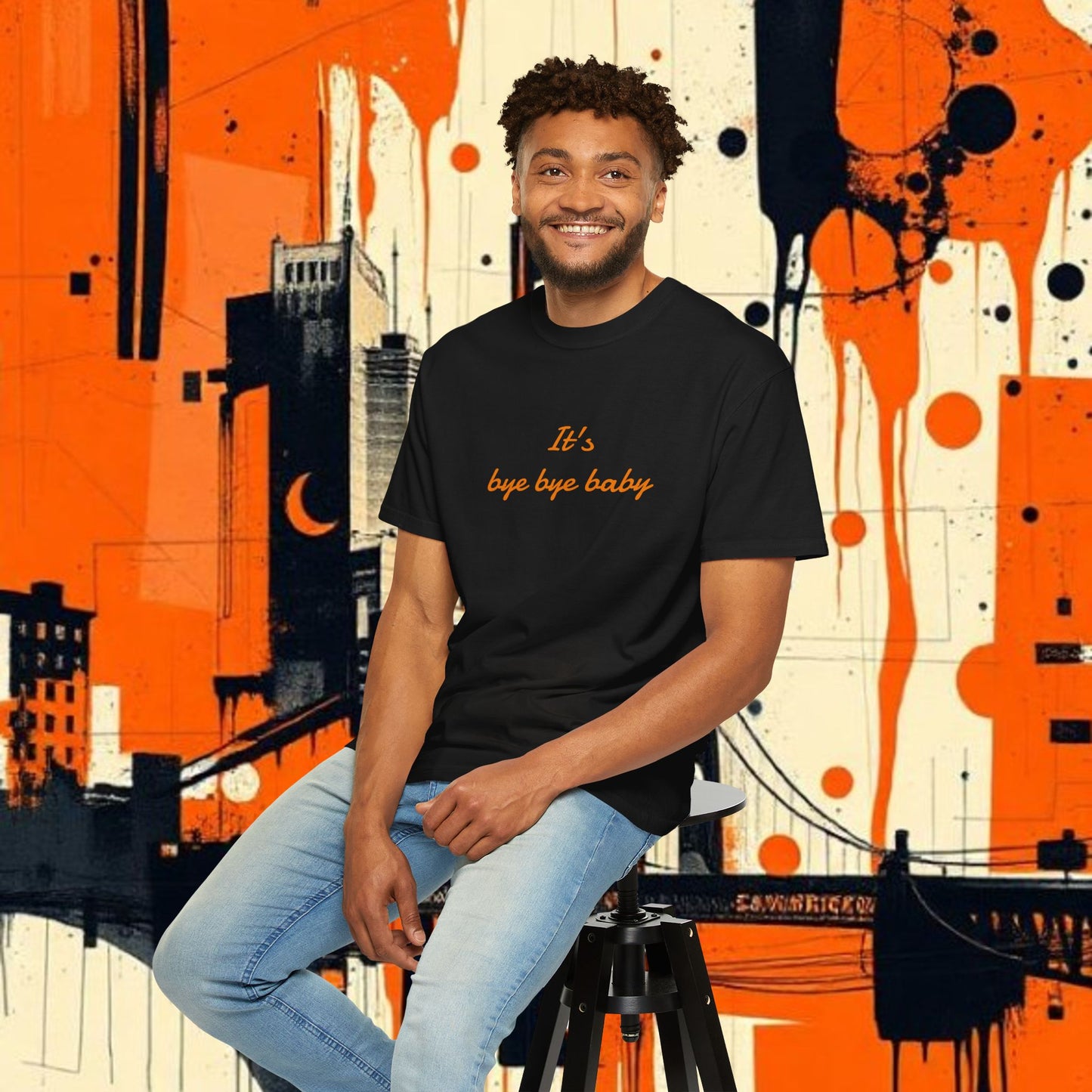 Bye Bye Baby Unisex Garment-Dyed T-Shirt, Fun Graphic Tee, Giants Fan Apparel, Casual Wear, Cute Statement Shirt, Summer Fashion