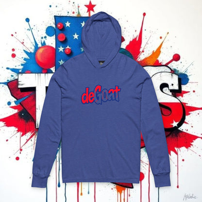 deGOAT Unisex Hoodie, Baseball Game Hooded Long Sleeve Tee, Comfy Unique Design