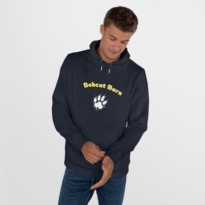 Bobcat Born King Hooded Sweatshirt, Cozy Graphic Hoodie, Unisex Sweatshirt, Perfect for Sports Fans, Great for Gifts