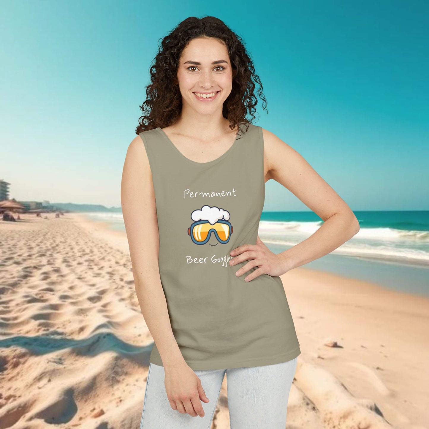 Beer Goggles Tank Top, Unisex Tank, Summer Apparel, Beachwear, Funny Gift, Pool Party Top