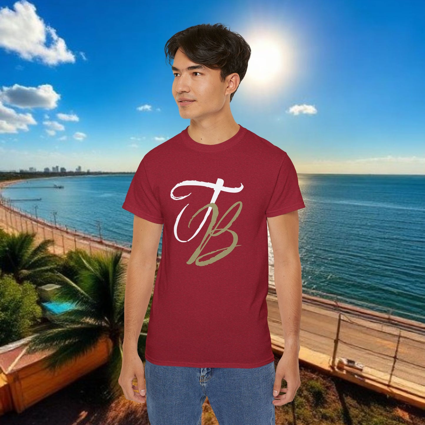 TB Monogram Tee — 813 Tampa Area Short-Sleeve T-Shirt