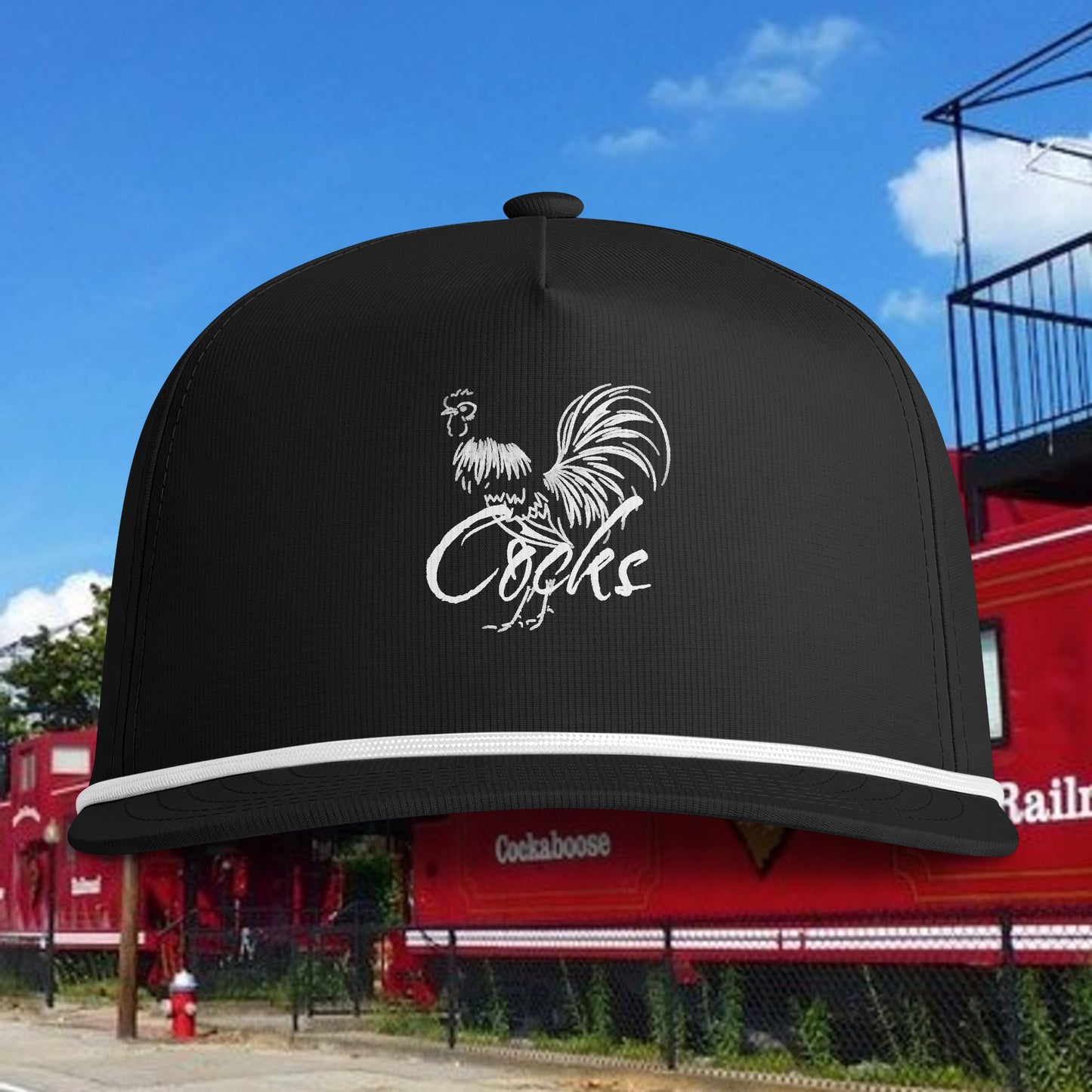 Cocks Logo Cap — Vintage Sunwashed Rope Trucker Hat