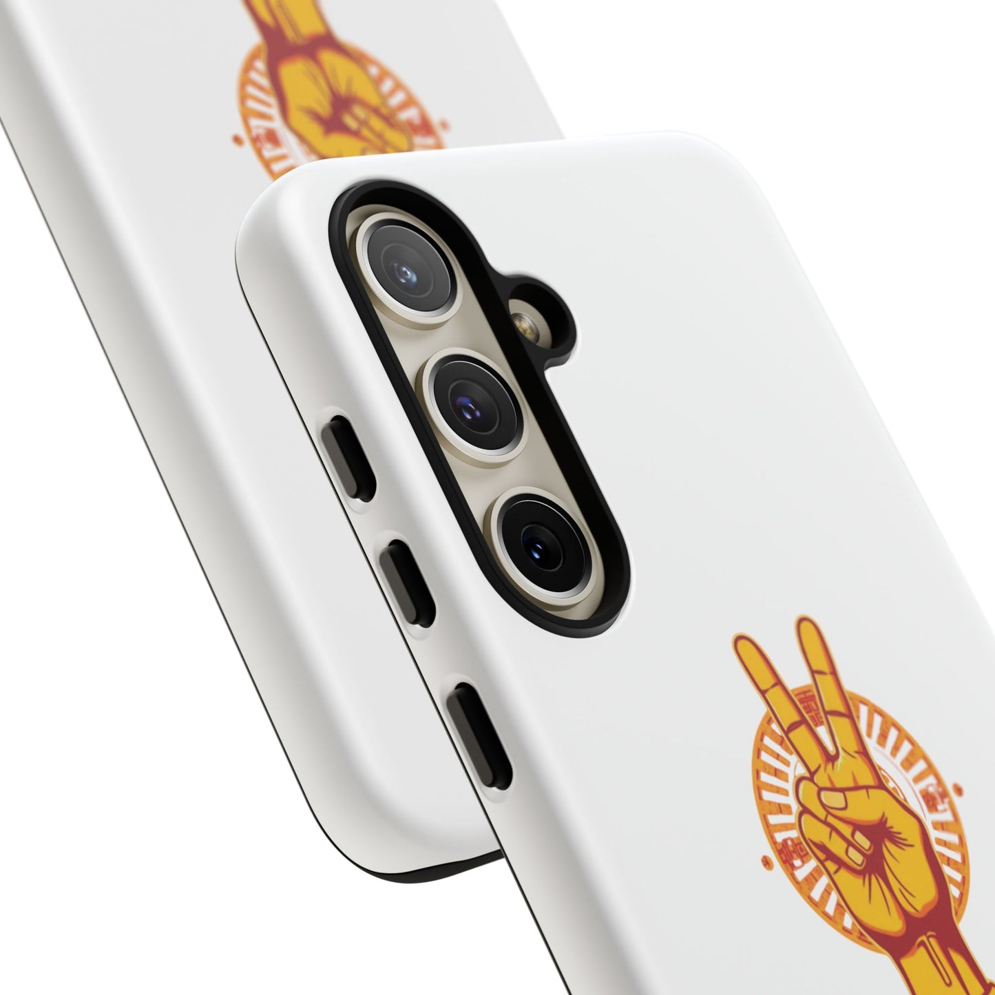 Victory Themed Stylish Phone Case - Tough Cases with Peace Sign Design, Customizable Phone Covers, Gift for Tojan Fans, Trendy Accessories