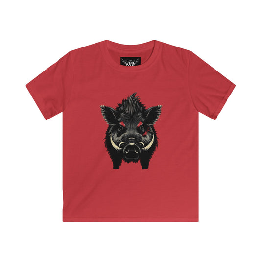 Wild Boar Kids Tee, Animal Lover Shirt, Boar Graphic Tee, Gifts for Young Adventurers, Fun Outdoor Outfit