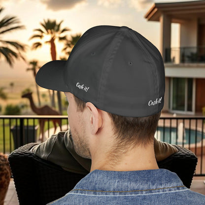 Cash it! Wing Man Designs, Closed-Back Structured Cap (Embroidery), Check Mark Hat