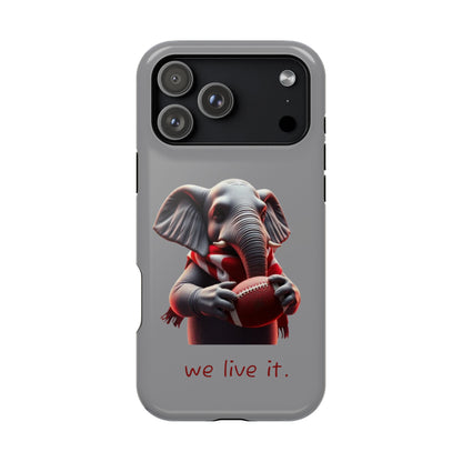 Elephant Football Case - Impact-Resistant Phone Cover, Unique Gift for Sports Lovers, Animal Case for Kids, Fun Accessories, Durable
