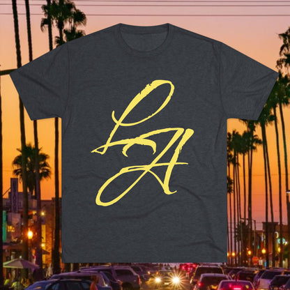 LA Script T‑Shirt — Vintage Los Angeles Graphic Tee, Super Soft Tri-Blend Material