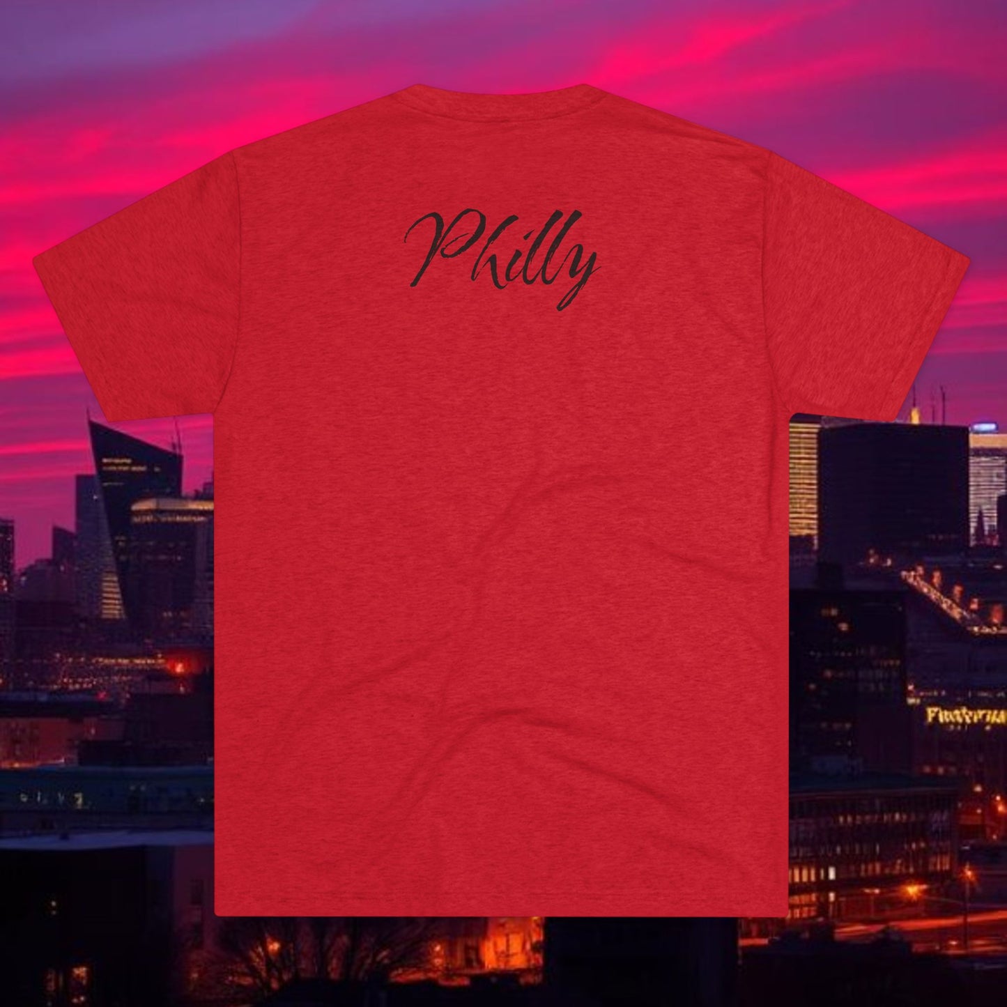 Legends Philly 3 Graphic Tee — Retro Number Front, Script 'Philly' Back