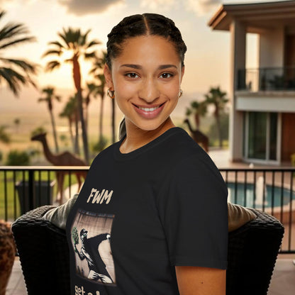 T-Shirt — "FWM Get a Bag" Graphic Tee (Banksy-Style Street Art)