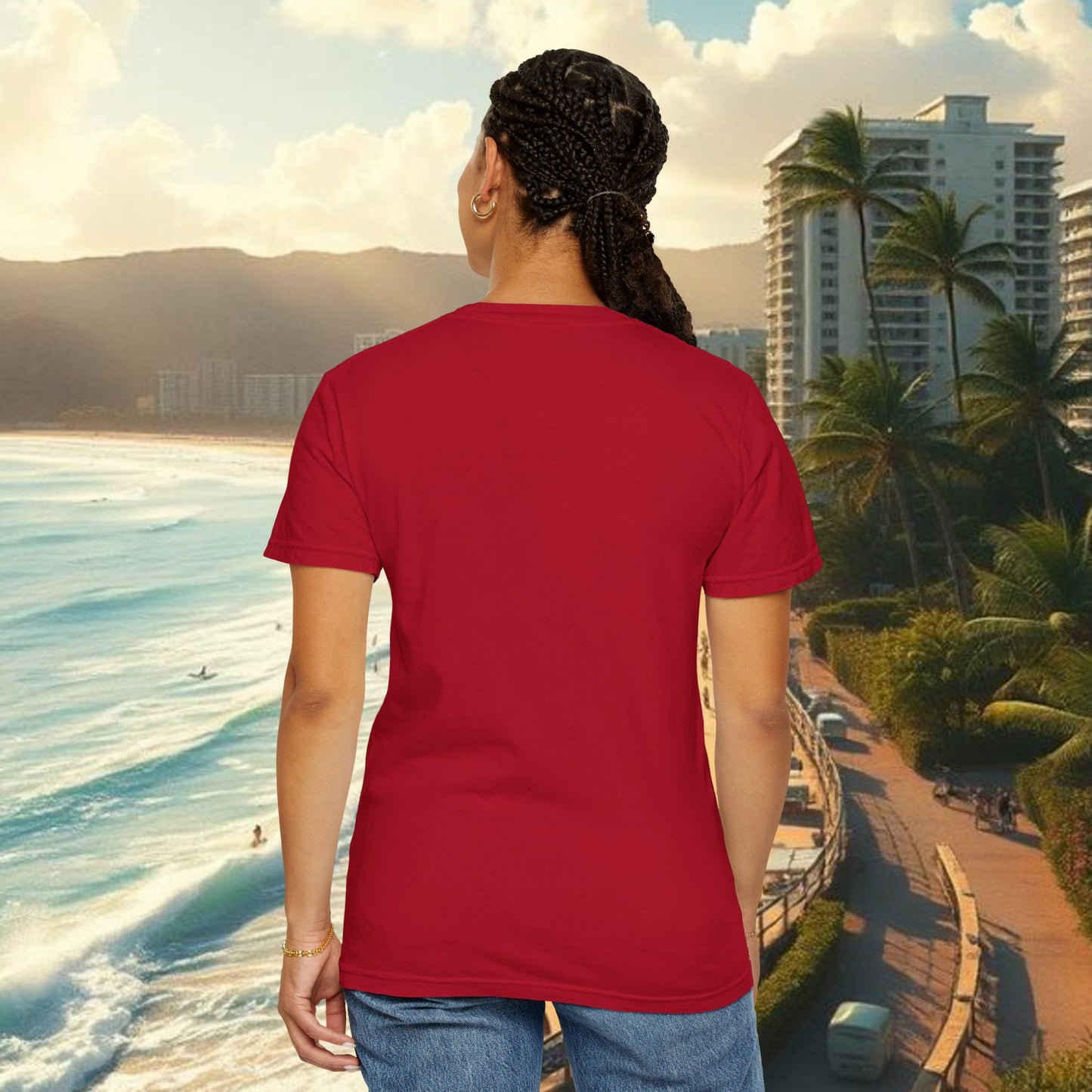 Vibrant Beach Vibes Unisex T-Shirt - Music & Paradise Design