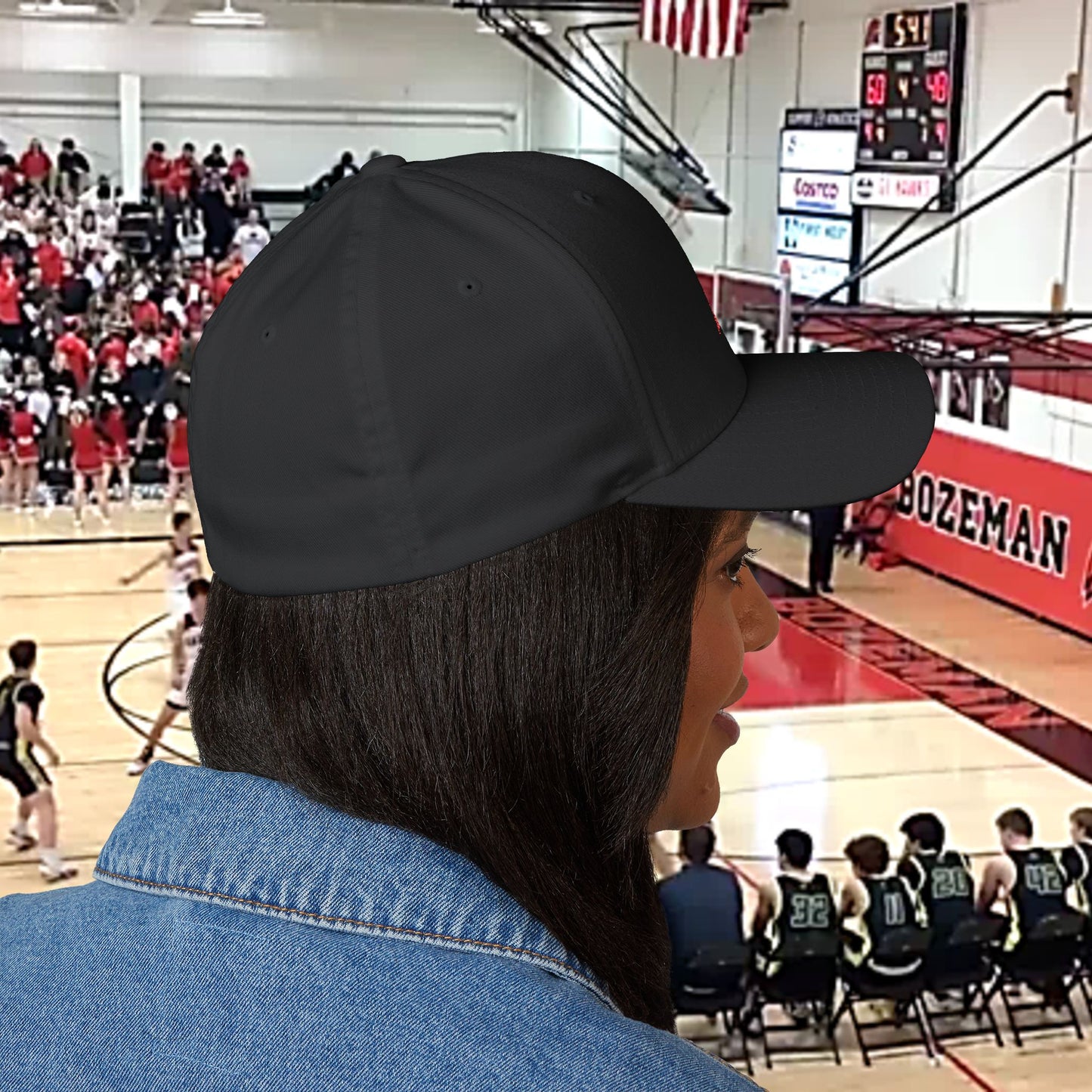 Embroidered Hawk Cap for Sports Fans, Casual Wear, Gift for Him, Outdoors, Adjustable Cotton Hat