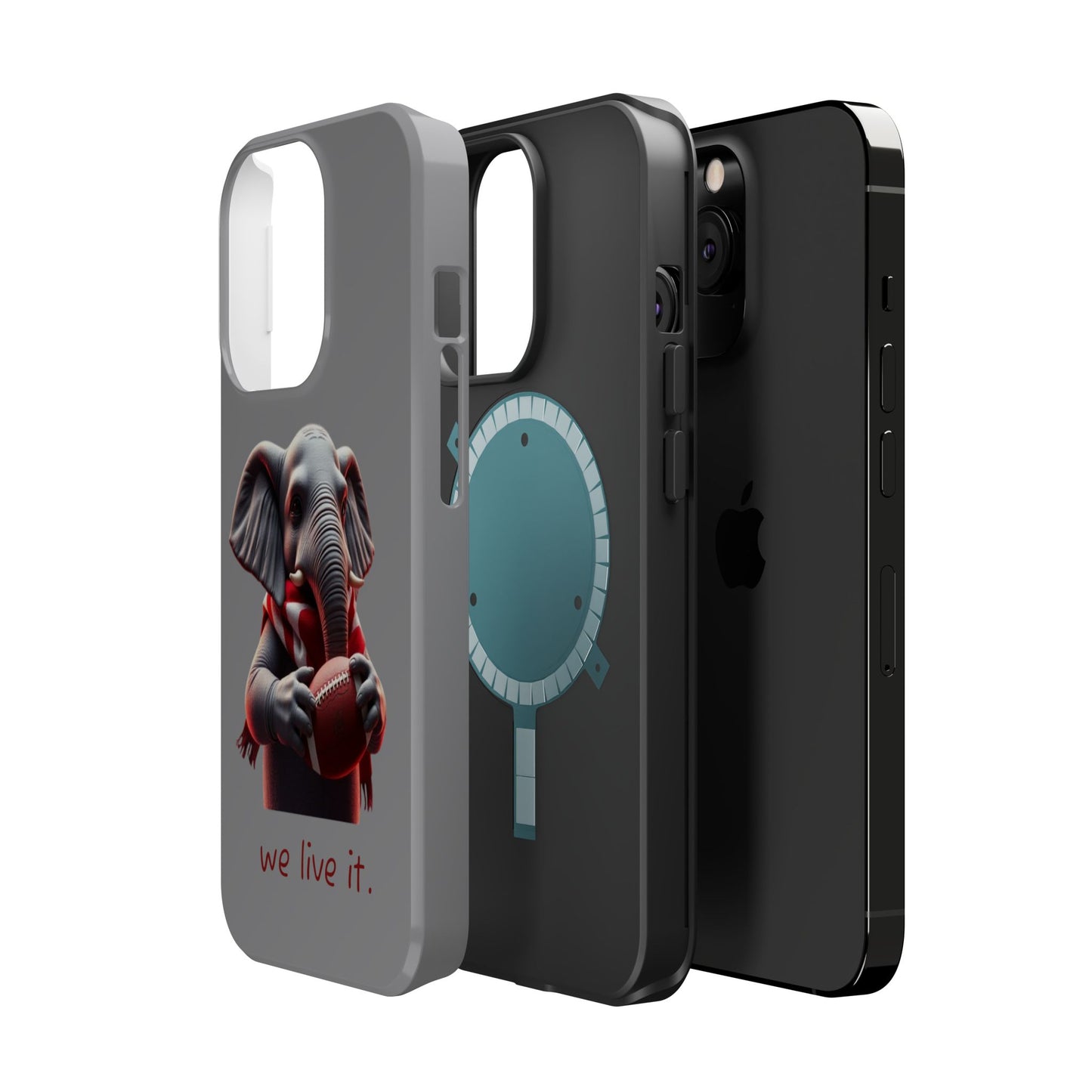 Elephant Football Case - Impact-Resistant Phone Cover, Unique Gift for Sports Lovers, Animal Case for Kids, Fun Accessories, Durable