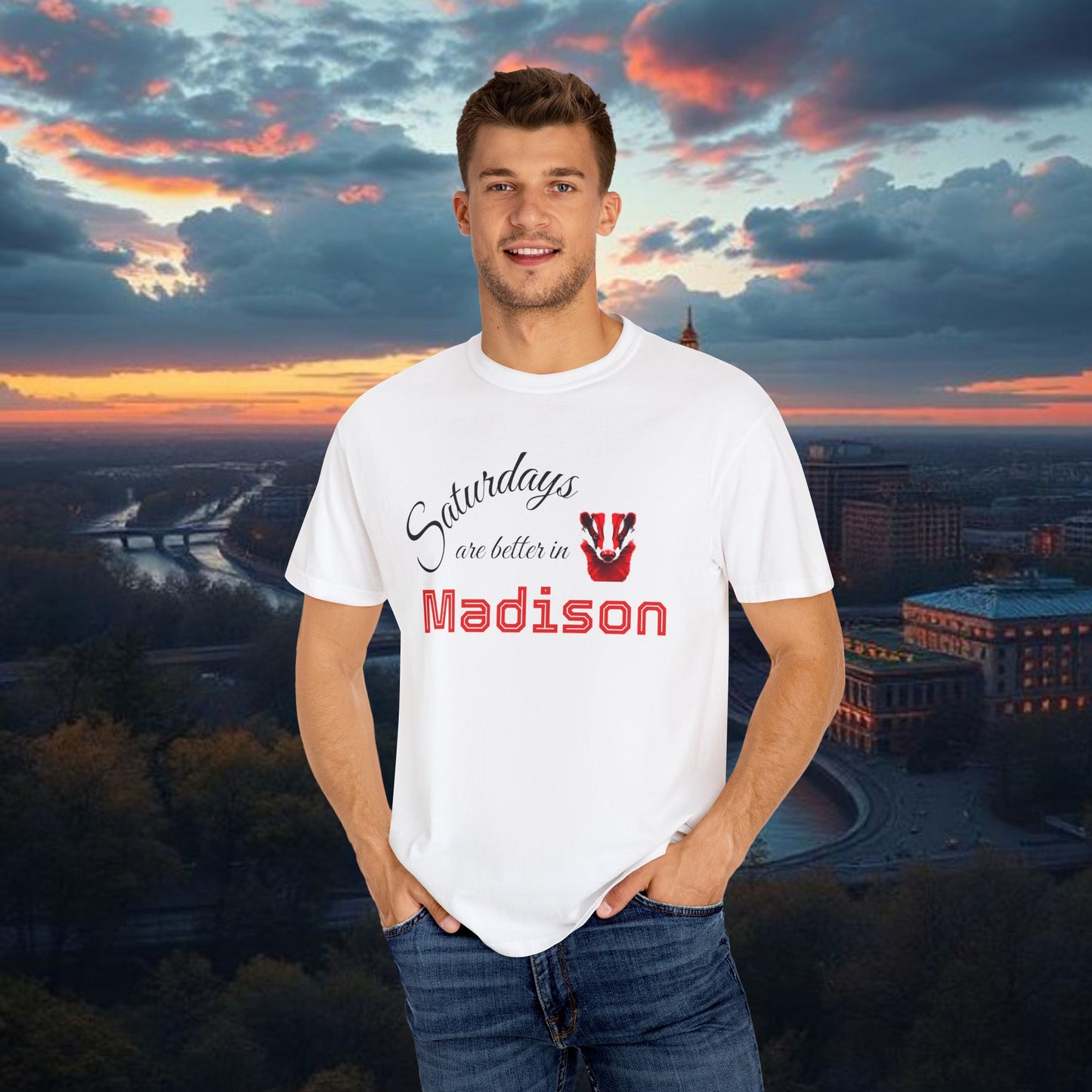 Madison Saturday T-Shirt | Perfect Gift for College Students, Casual Wear, Summer Outfits, Weekend Vibes, School Spirit Wear