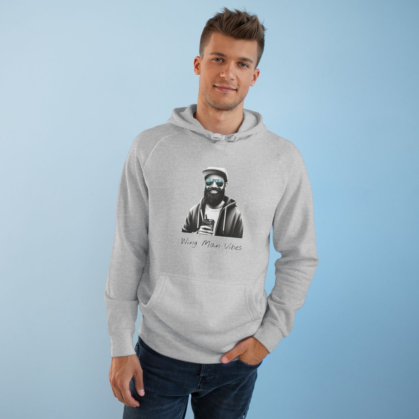 Wing Man Vibes Unisex Hoodie, Casual Comfort, Everyday Wear, Unique Gift Idea, Street Style, Cozy Layering