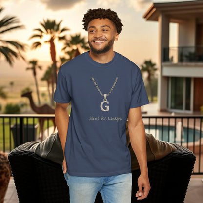 Silent Like Lasagna Graphic T-shirt - Casual Vibe, Streetwear Style, Unisex Tee, Gift for Him/Her, Perfect for Concerts