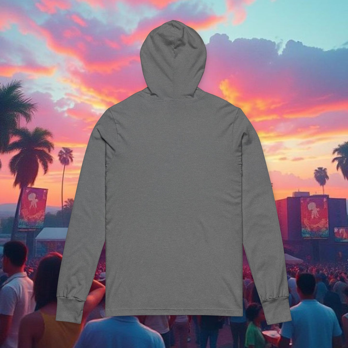 Unisex Festival Vibes Hoodie, Comfortable Long Sleeve Tee for Concerts, Music Festivals, Casual Outing, Gift for Music Lovers