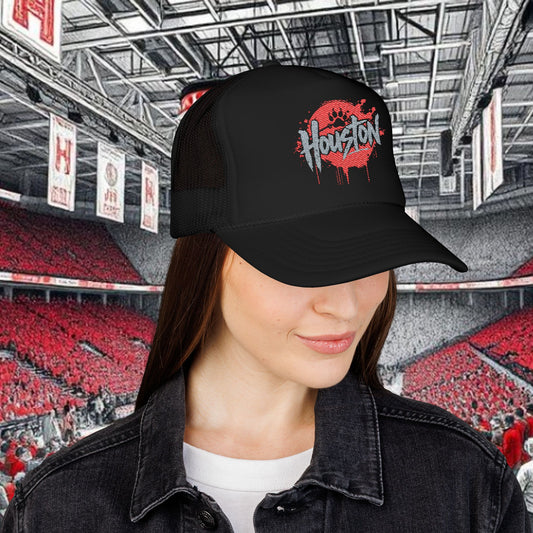 Houston Graffiti Trucker Hat — Embroidered Foam Cap