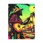 Vibrant Musician Canvas Art | Retro Guitarist Wall Decor, Bohemian Home Decor, Music Lover Gift, Colorful Art Print, Festival Aesthetic