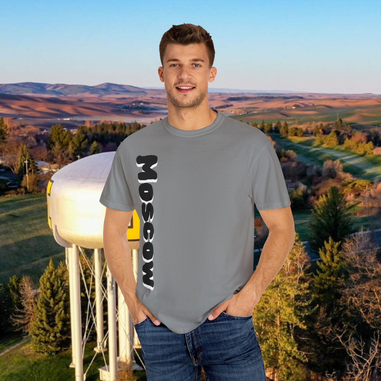 Moscow Idaho Graphic Tee, Unisex T-shirt, Gift for Travelers, Home State Apparel, Casual Wear, Summer Style