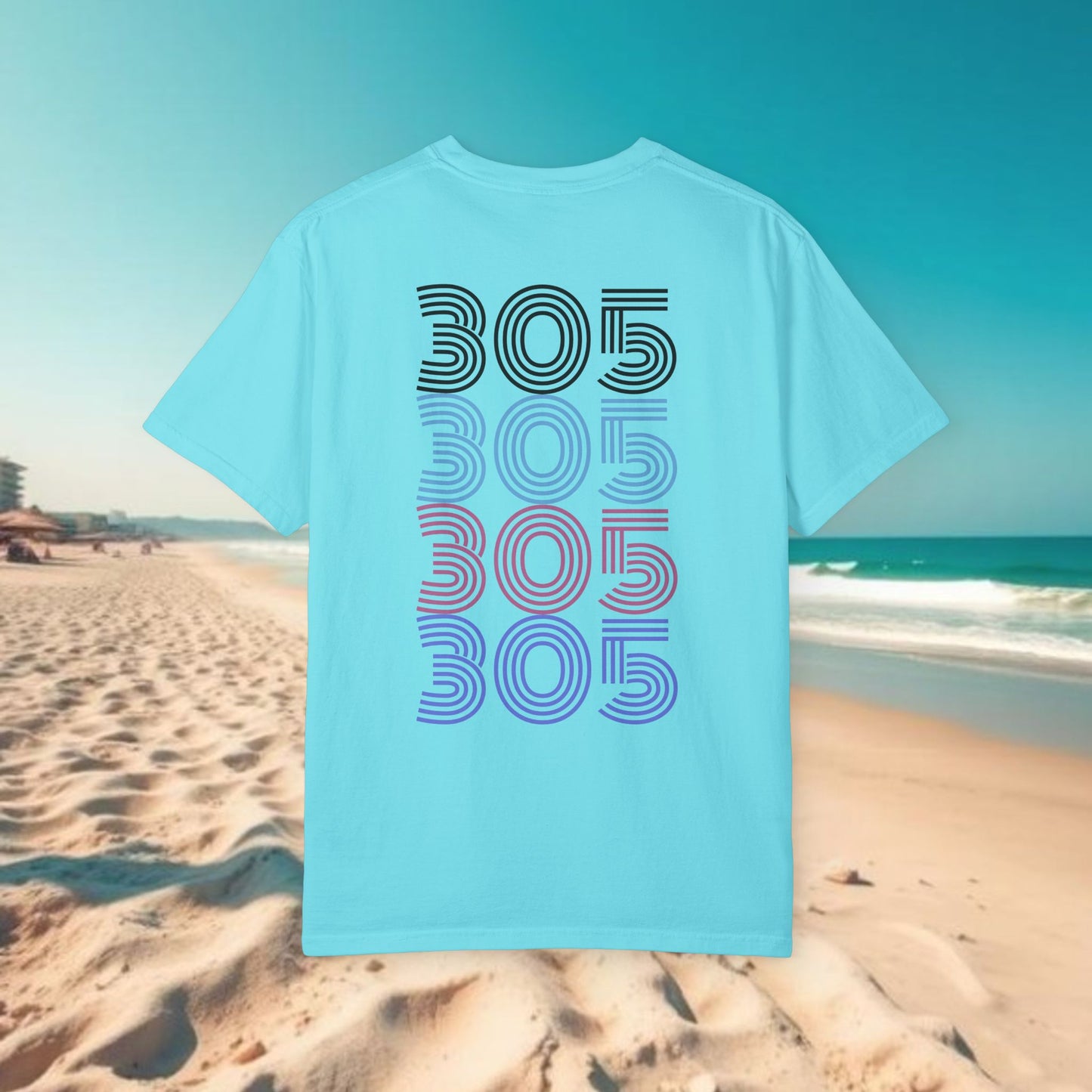 Miami Garment-Dyed T-Shirt - Vibrant Coastal Style, Unisex Summer Tee, Beachwear, Travel Souvenir, Gift for Miami Lovers