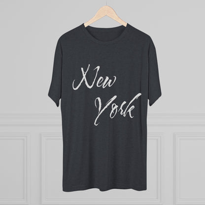 New York Script & NYNY Graphic Tee, Tri-Blend T-Shirt, Super Soft