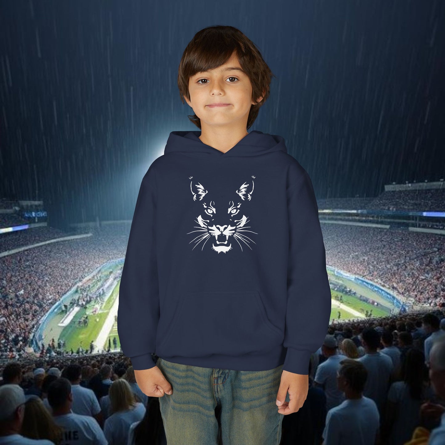 Youth Spirit Hooded Sweatshirt, Trendy Hoodie for Kids, Sportswear, Outdoor Activities, Game Day Apparel