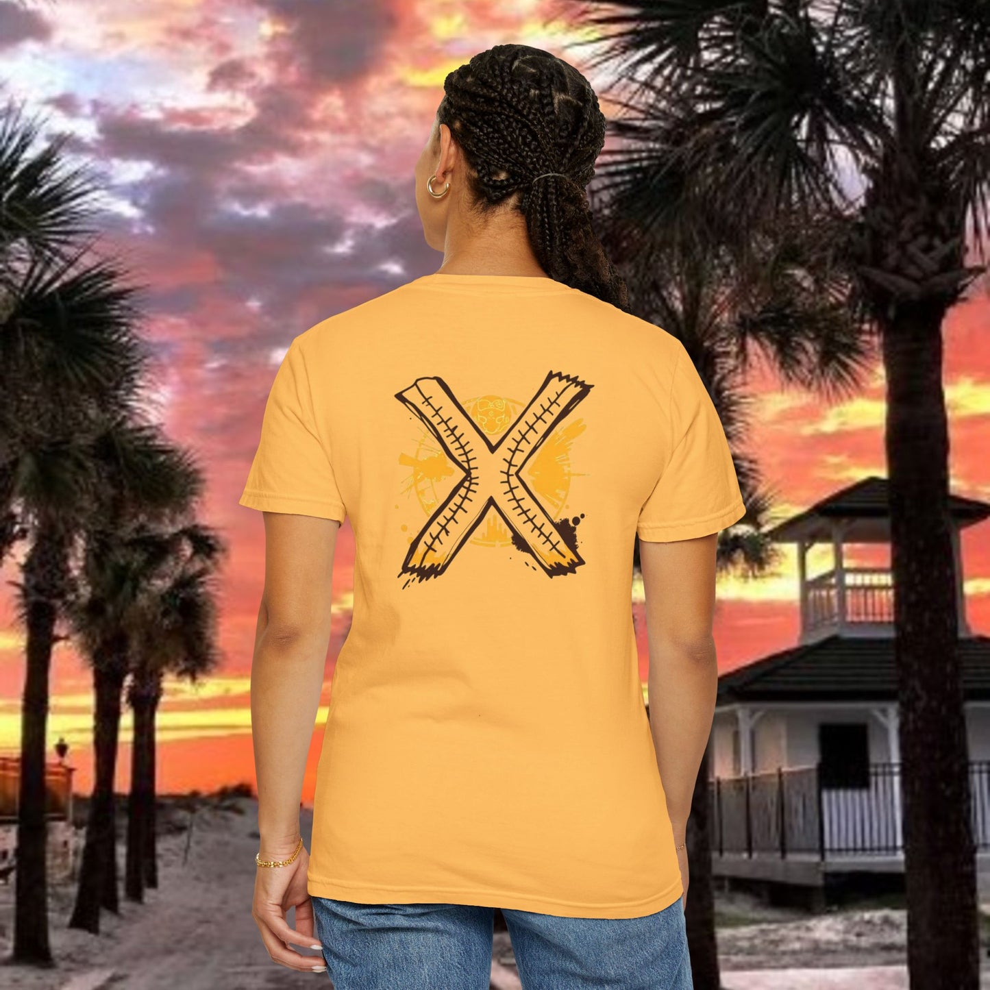Number 2 Graphic T-Shirt — Bold Retro Patch Front & X Back Tee