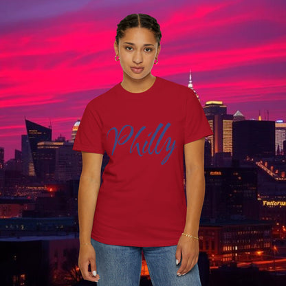 Philly Script T-Shirt — Handwritten City Pride Tee, Ultra Soft and Comfortable T-Shirt for any gameday.