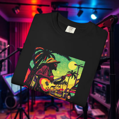 Vibrant Musician T-Shirt, Beach Vibes Shirt, Unisex Summer Tee, Perfect Gift for Music Lovers, Casual Party Wear