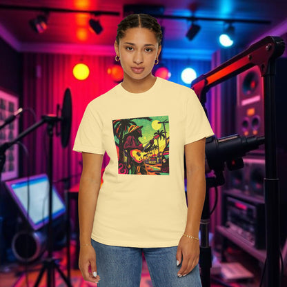 Vibrant Musician T-Shirt, Beach Vibes Shirt, Unisex Summer Tee, Perfect Gift for Music Lovers, Casual Party Wear