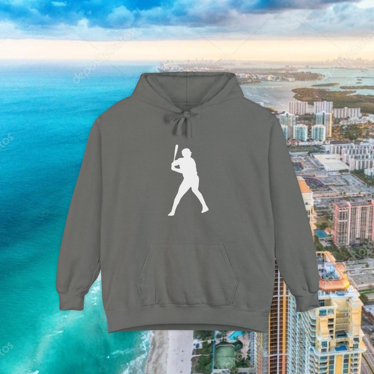 Teal Retro Garment-Dyed Hoodie with 10 Design, Stylish Hoodie, Casual Wear, Unique Gift, Trendy Apparel