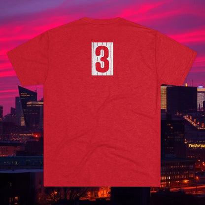 Baseball Stars Batter Silhouette Tee — Back Number '3' Player Shirt