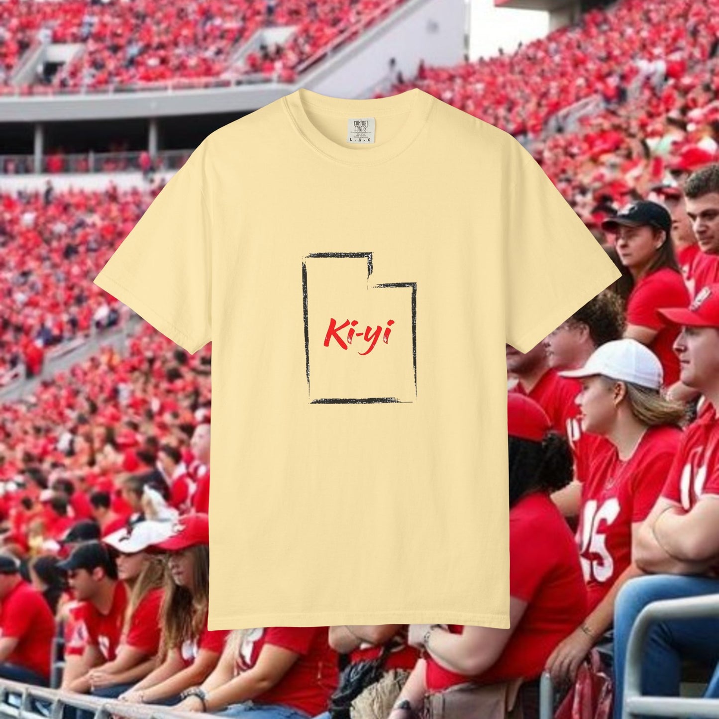 Ki-yi Unisex Garment-Dyed T-shirt, Artistic Tee, Casual Wear, Gift for Friends, Unique Fashion, Everyday Comfort