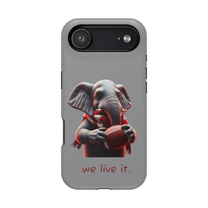 Elephant Football Case - Impact-Resistant Phone Cover, Unique Gift for Sports Lovers, Animal Case for Kids, Fun Accessories, Durable