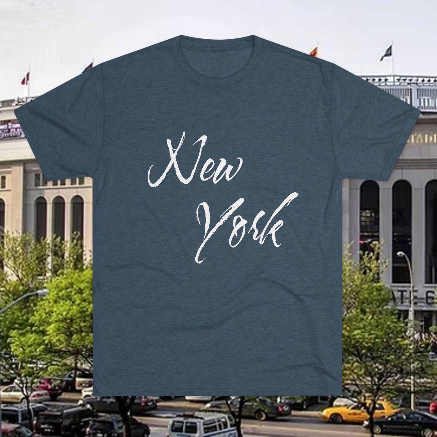 New York Script & NYNY Graphic Tee, Tri-Blend T-Shirt, Super Soft