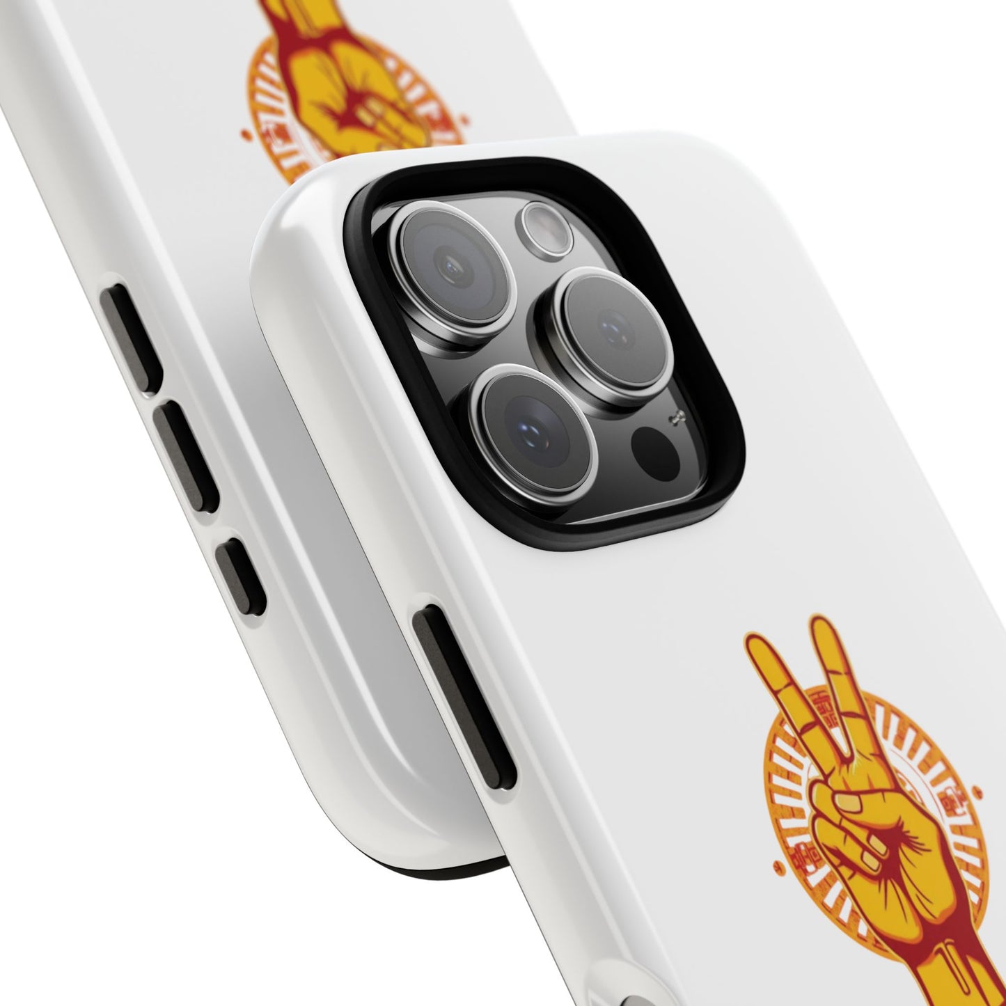 Victory Themed Stylish Phone Case - Tough Cases with Peace Sign Design, Customizable Phone Covers, Gift for Tojan Fans, Trendy Accessories