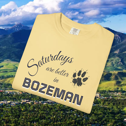 Bozeman Saturday T-shirt, Unisex Casual Tee, Weekend Vibes Shirt, Bozeman Gift, Summer Outing Apparel