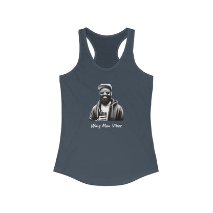 Wing Man Vibes Racerback Tank for Women | Summer Style, Workout Top, Gift for Her, Beachwear, Graphic Tee, Casual Fashion