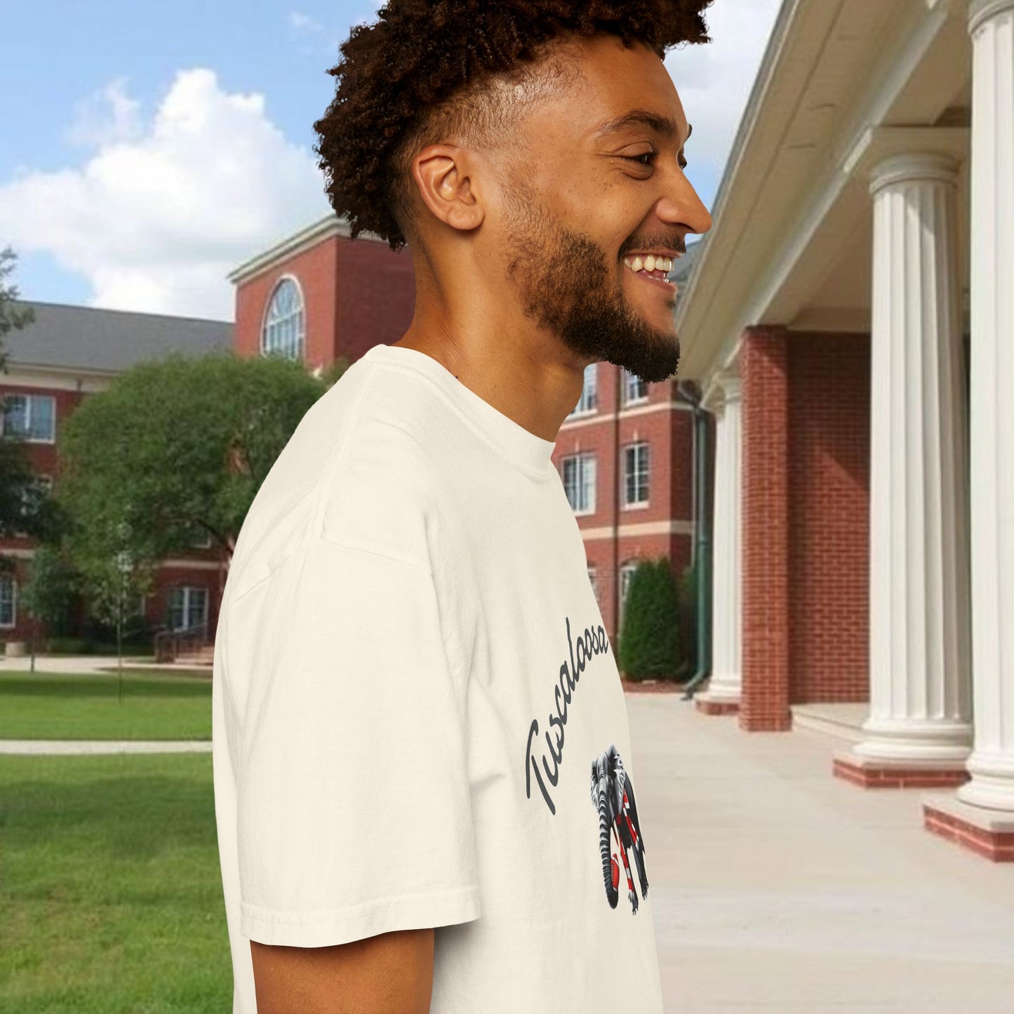 Tuscaloosa Elephant T-Shirt — University Pride Vintage Campus Tee, Soft-Style, Perfect T-Shirt for Gameday and the Tailgate