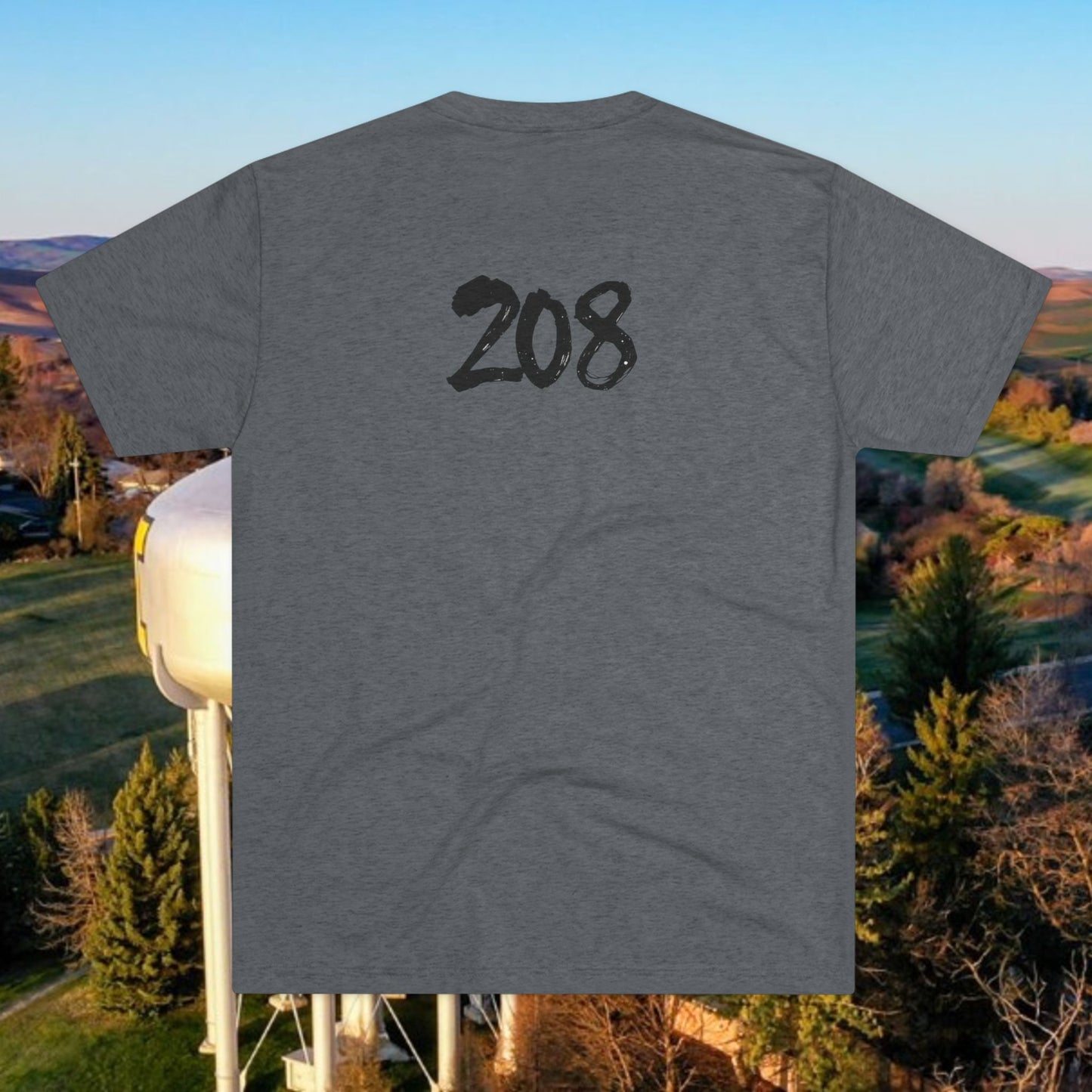 Idaho Script T‑Shirt — State Pride Tee, Tri-Blend Soft Style, Perfect for Class or Gameday.