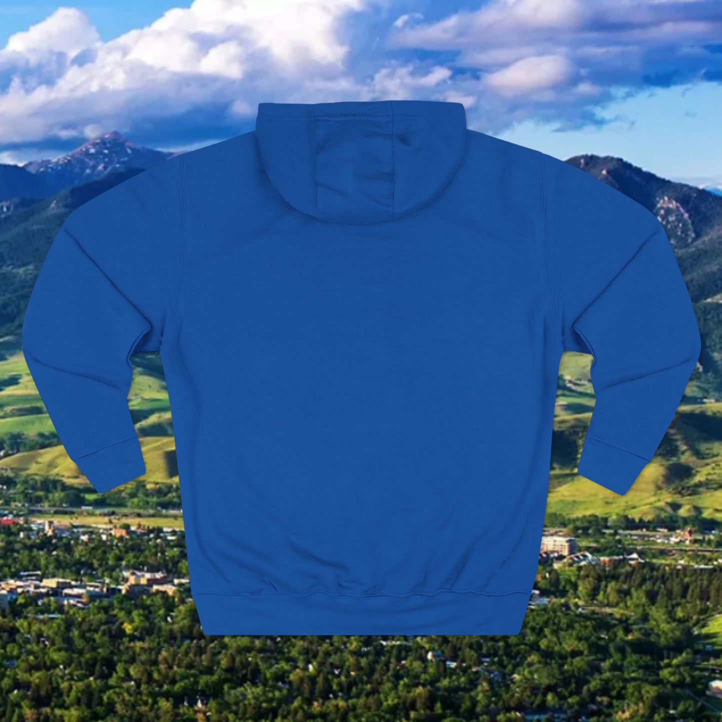 Bobcat Paw Print Fleece Hoodie, Cozy Sweatshirt, Casual Outdoor Wear, Unique Gift for Cat Fans, Montana State Fans