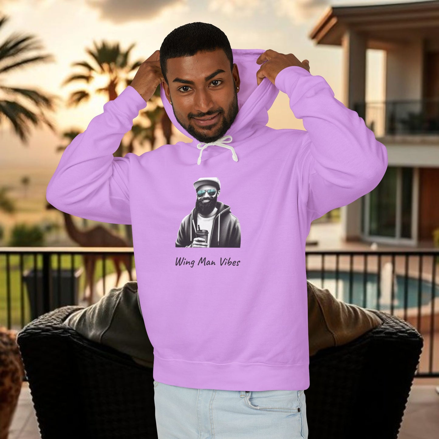 Unisex Wingman Vibes Hoodie, Casual Style Sweatshirt, Perfect Gift for Friends, Lightweight Hoodie for Everyday Wear