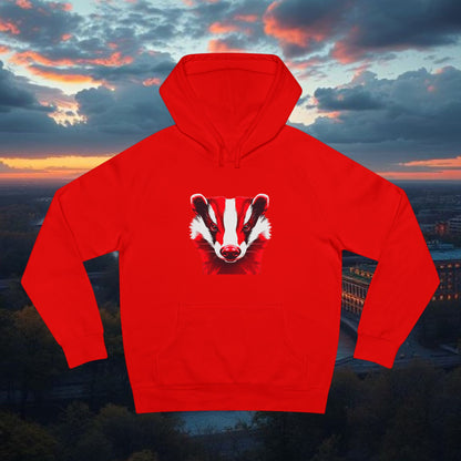 Bold Badger Graphic Unisex Hoodie | Cozy Everyday Wear, Perfect for Outdoors, Gifts, Sports Fans, Casual Style