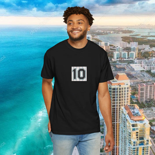Legends #10 T-Shirt, Retro Baseball Fans Unisex Garment-Dyed T-Shirt with Cool Number Design, Casual Wear, Summer Fashion, Relaxed Fit Tee