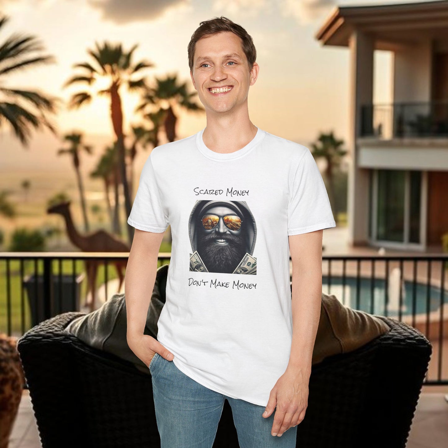 Scared Money Unisex Softstyle T-Shirt - Casual Wear, Streetwear, Gift for Him, Statement Tee, Urban Fashion