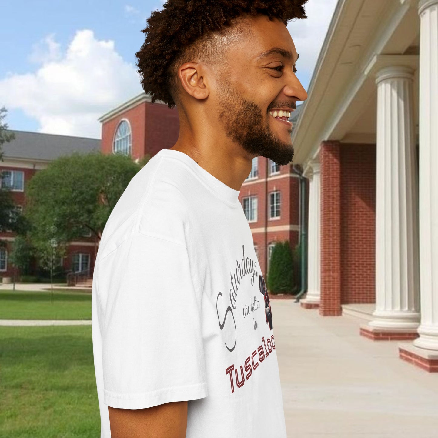 Saturdays in Tuscaloosa T-Shirt, Casual Tee, Dog Lover Gift, Weekend Wear, College Spirit Shirt, Unisex Apparel